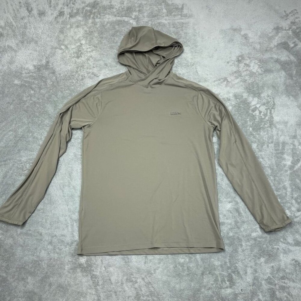 Eddie Bauer Mens Solarfoil Hoodie Small Lightweight Tan a0874
